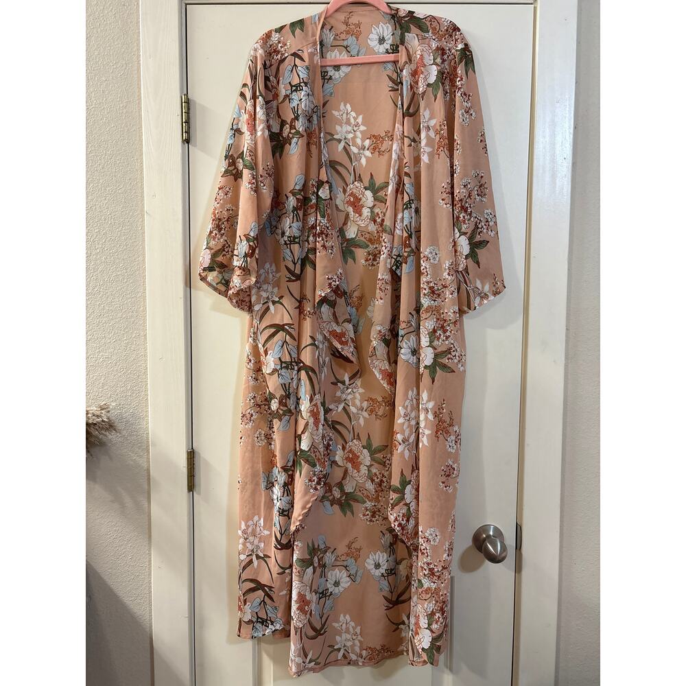 3X Floral Boho Duster